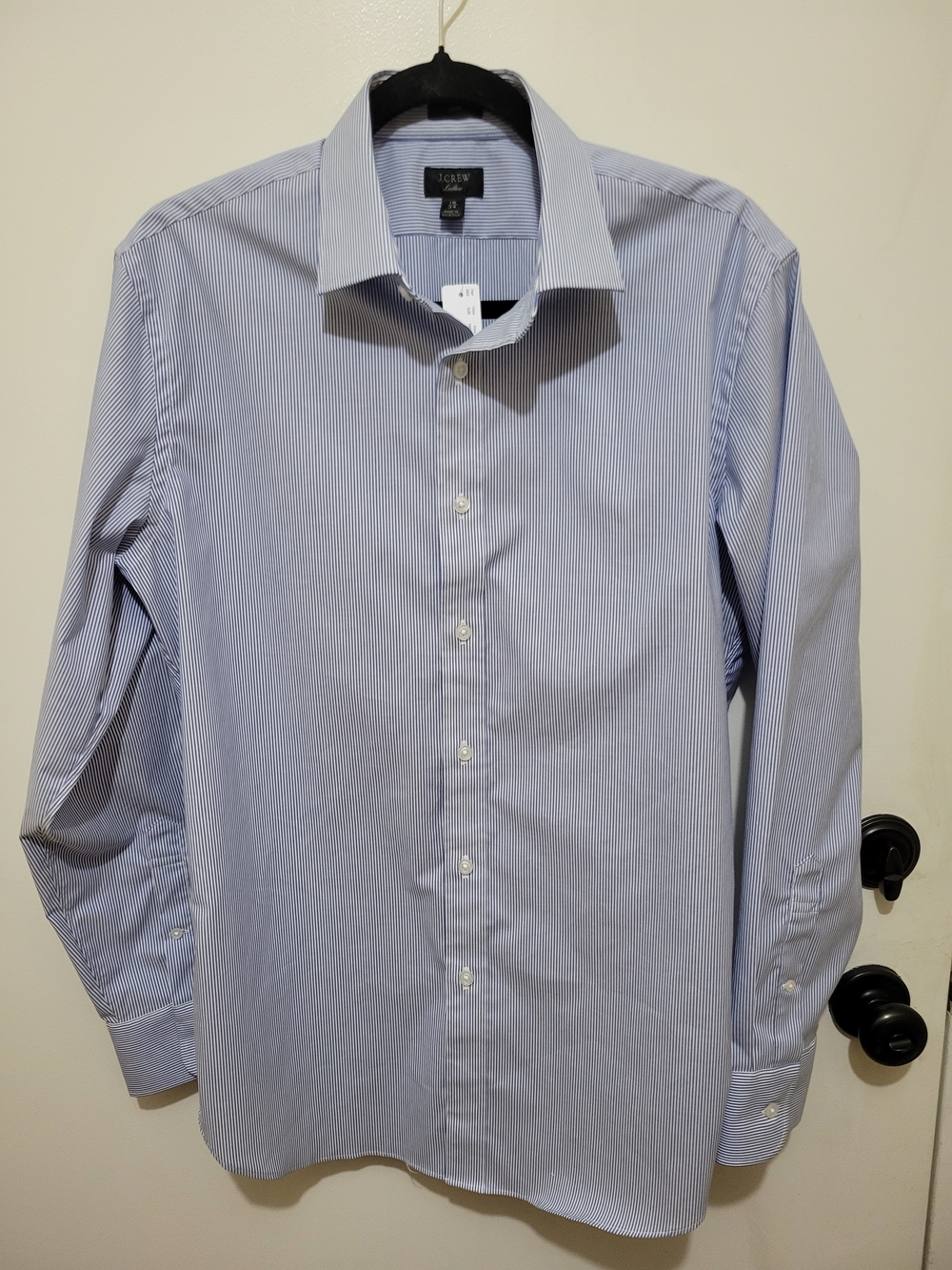 J. Crew Men's Blue & White Pinstripe Ludlow Dress Shirt - Size 16 34 - NWT